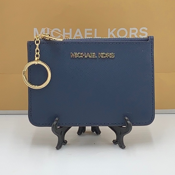 MICHAEL KORS SMALL TOP ZIP
COINPOUCH WITH ID CARD NAVY 
COLOR - Picture 7 of 9